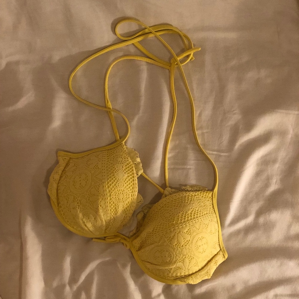 Victoria’s Secret Yellow Lace Bikini Top